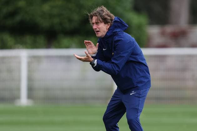 Tottenham Training 15. September 2025, Enfield Tottenham Hotspur Training Tottenham Hotspur Manager Thomas Frank Foto Charlotte Wilson Abseits Enfield UK  Copyright: xCharlottexWilsonx xOffsidexOffside