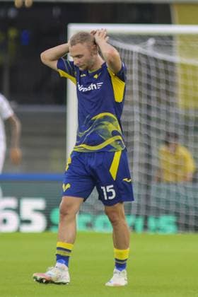 CALCIO - Serie A - Hellas Verona FC vs US Cremonese Victor Enok Nelsson of Hellas Verona FC expresses disappointment during Hellas Verona FC vs US Cremonese, 3Â° Serie A Enilive 2025-26 game at Marcantonio Bentegodi stadium in Verona (VR), Italy, on September 15, 2025. Verona Italy  Copyright: xIPAxSport ABACAx