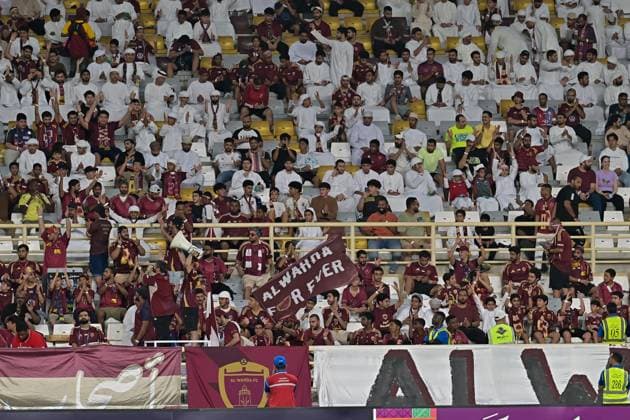 Al-Ittihad v Al-Wehda - AFC Champions League ABU DHABI, UNITED ARAB EMIRATES - SEPTEMBER 15: Fans cheer on their teams from the stands during the Asian Champions League (AFC) match between Al-Ittihad and Al-Wehda at the Al Nahyan Stadium in Abu Dhabi, United Arab Emirates, on September 15, 2025. Waleed Zein Anadolu Abu Dhabi United Arab Emirates. Editorial use only. Please get in touch for any other usage.  Copyright: x2025xAnadoluxWaleedxZeinx