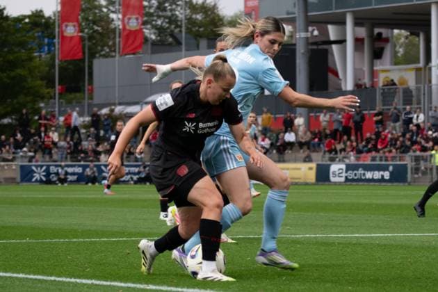 Vanessa Fudalla (21 Bayer Leverkusen) during the Google Pixel Frauen-Bundesliga between Bayer 04 Leverkusen and 1. FC Union Berlin at Ulrich-Haberland-Stadion in Leverkusen, Germany.  Copyright: xQianruxZhang SPPx Sportspressphoto_SPR26884