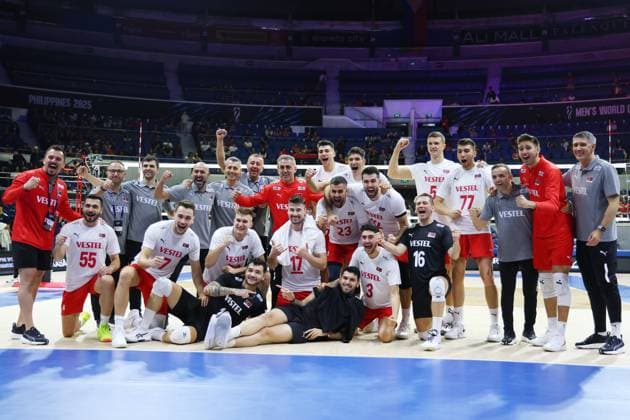 Turkiye team group, Mannschaftsbild, Totale SEPTEMBER 15, 2025 - Volleyball : FIVB Volleyball Men s World Championship, WM, Weltmeisterschaft 2025 Preliminary Phase between Turkiye - Libya at Smart Araneta Coliseum, Metro Manila, Philippines. Noxthirdxpartyxsales  aflo_303487680