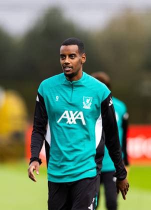 Football - UEFA Champions League - Liverpool FC v AtlÃ tico de Madrid - MD-1 LIVERPOOL, ENGLAND - Tuesday, September 16, 2025: Liverpool s Alexander Isak during a training session at the AXA Training Centre ahead of the UEFA Champions League match between Liverpool FC and AtlÃ tico de Madrid. (Photo by Jessica Hornby Propaganda)  Copyright: xDavidxRawcliffex P2025-09-16-LFC-Training-Atletico-8