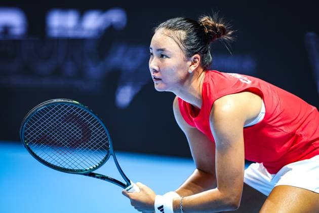 SHENZHEN, CHINA - SEPTEMBER 16: Yuan Yue of China reacts during Match 1 against Elisabetta Cocciaretto of Italy in the 2025 Billie Jean King Cup Finals quarterfinal match between Italy and China at Shenzhen Bay Sports Centre Arena on September 16, 2025 in Shenzhen, Guangdong Province ofChina.  Copyright: xVCGx 111591328466