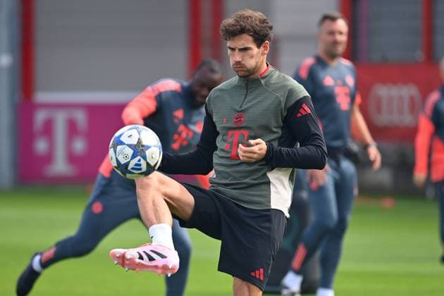 Leon GORETZKA Bayern Muenchen , action,single picture,cropped single motif,half figure,half figure final training on 16 09 2025 Football Champions League,season 2025 26 FC Bayern Muenchen FC Chelsea