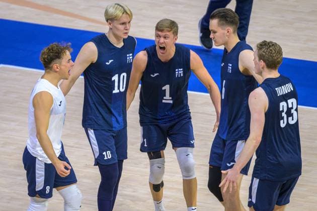 September 16, 2025, Quezon City, Manila, Philippines: France vs Finland in their Pool Phase match during the FIVB Mens Volleyball World Championship, WM, Weltmeisterschaft 2025 in Manila, Philippines. In a 5 set match, Olympic Champions France are beaten 3 sets to 2 by Finland. Finlands Antti RONKAINEN scream in celebration of a point Quezon City Philippines - ZUMAr144 20250916_zap_r144_004 Copyright: xJaynexRussellx