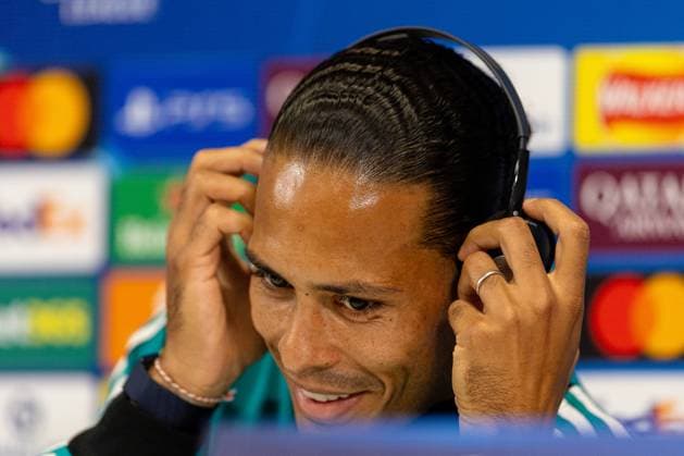 Football - UEFA Champions League - League Phase - Liverpool FC v Club AtlÃ tico de Madrid - MD-1 LIVERPOOL, ENGLAND - Tuesday, September 16, 2025: Liverpool s captain Virgil van Dijk during a press conference, PK, Pressekonferenz at Anfield ahead of the UEFA Champions League game between Liverpool FC and AtlÃ tico de Madrid. (Photo by Jessica Hornby Propaganda)  Copyright: xDavidxRawcliffex P2025-09-16-LFC-Training-Atletico-48
