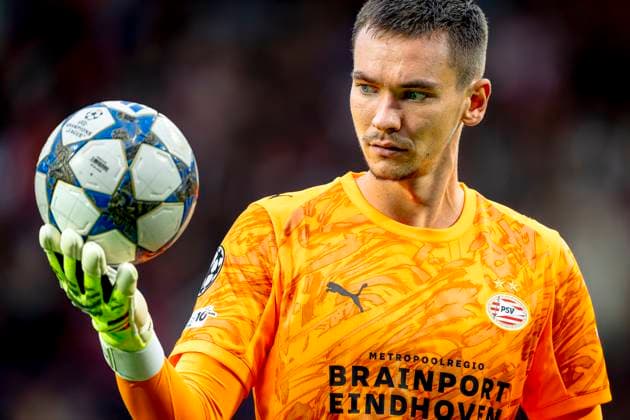 PSV Eindhoven Goalkeeper Matej Kovar during the match PSV Royale Union Saint Gilloise at the Philips stadium for the Champions League phase Matchday 1 season 2025 2026 in EINDHOVEN, Netherlands on 16 september 2025, photo by Marcel van Dorst EYE4images DeFodi Images