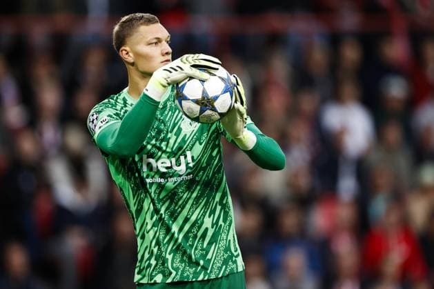 EINDHOVEN - Royale Union Saint-Gilloise goalkeeper Kjell Scherpen during the UEFA Champions League match between PSV Eindhoven and Royale Union Saint-Gilloise at the Phillips Stadium on September 16, 2025, in Eindhoven, Netherlands. ANP MAURICE VAN STEEN UEFA Champions League 2025 26 xVIxANPxSportx xxANPxIVx 536513381 originalFilename: 536513381.jpg