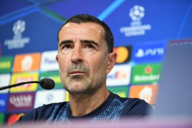 UEFA Champions League - Pafos FC press conference, PK, Pressekonferenz - Pafos FC player Bruno Felipe and Juan Carlos Carcedo coach attend a press conference ahead of the UEFA Champions League Phase matchday 1 soccer match between Olympiacos FC and Pafos FC in Stadium Georgios Karaiskakis in Piraeus, Greece, 10 September 2024.. IMAGO ONE INCH PRODUCTIONS PIRAEUS Greece Copyright: xONExINCHxPRODUCTIONSx 6657945