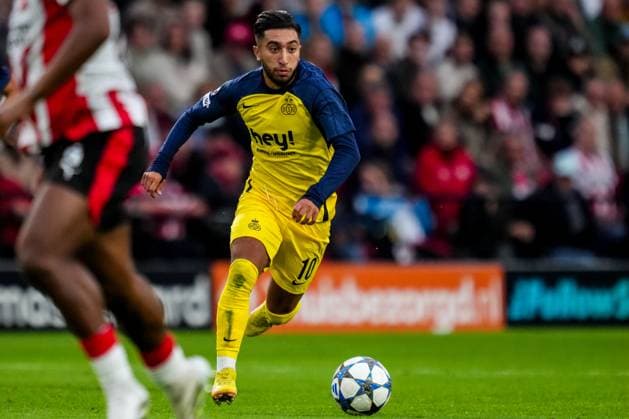 EINDHOVEN, NETHERLANDS - SEPTEMBER 16: Anouar Ait El Hadj of R. Union Saint Gilloise dribbles with the ball during the UEFA Champions League 2025 26 League Phase MD1 match between PSV Eindhoven and R. Union Saint-Gilloise at PSV Stadion on September 16, 2025 in Eindhoven, Netherlands. (Photo by Rene Nijhuis) SPO  Copyright: xRenexNijhuis