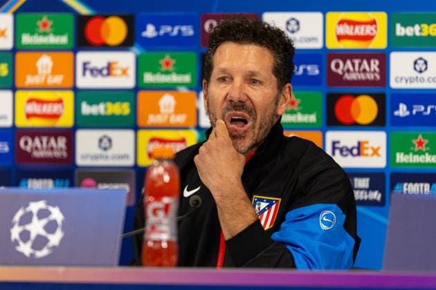 Football - UEFA Champions League - League Phase - Liverpool FC v Club AtlÃ tico de Madrid - MD-1 LIVERPOOL, ENGLAND - Tuesday, September 16, 2025: Atletico Madrid s head coach Diego Simeone during a press conference, PK, Pressekonferenz at Anfield ahead of the UEFA Champions League game between Liverpool FC and AtlÃ tico de Madrid. (Photo by Jessica Hornby Propaganda)  Copyright: xDavidxRawcliffex P2025-09-16-LFC-Training-Atletico-74