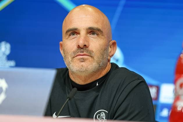 Enzo Maresca Chelsea FC, Head Coach at Press Conference, GER, International Press Conference, Chelsea FC, Football, UEFA Champions League, League Phase, Matchday 1, 2025 2026 Season, 16 09 2025, GER, International Press Conference, Chelsea FC, Football, UEFA Champions League, League Phase, Matchday 1, 2025 2026 Season, 16 09 2025 Munich Copyright: xEibner-Pressefoto JennixMaulx EP_JML