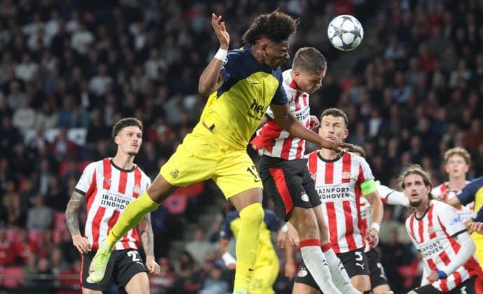 a soccer game between Dutch team PSV Eindhoven and Belgian team Royale Union Saint-Gilloise, in Eindhoven, The Netherlands, on Tuesday 16 September 2025, on the opening day of the League phase of the UEFA Champions League tournament. VIRGINIExLEFOUR  x134448727x