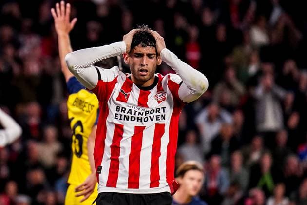 EINDHOVEN, NETHERLANDS - SEPTEMBER 16: Ricardo Pepi of PSV rues a missed chance during the UEFA Champions League 2025 26 League Phase MD1 match between PSV Eindhoven and R. Union Saint-Gilloise at PSV Stadion on September 16, 2025 in Eindhoven, Netherlands. (Photo by Rene Nijhuis) SPO  Copyright: xRenexNijhuis