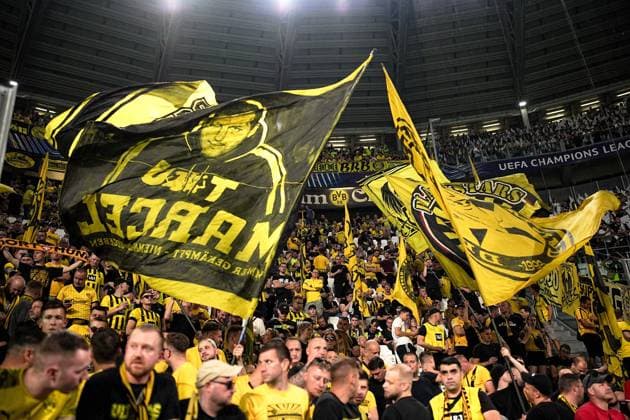 Borussia Dortmund before the Uefa Champions League soccer match, between Juventus and Borussia Dortmund at the Allianz Stadium in Turin, north west Italy - Tuesday, September 16, 2025. - Soccer  Copyright: xMarcoxAlpozzi LaPressex