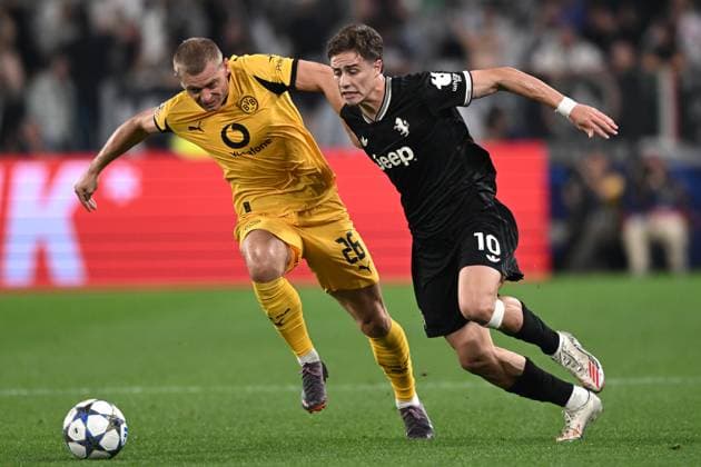 Cm Torino 16 09 2025 - Champions League Juventus-Borussia Dortmund foto Cristiano Mazzi Image nella foto: Kenan Yildiz-Julian Ryerson 