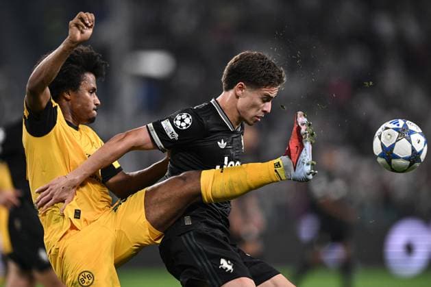 Db Torino 16 09 2025 - Champions League Juventus-Borussia Dortmund foto Daniele Buffa Image nella foto: Kenan Yildiz-Karim Adeyemi 