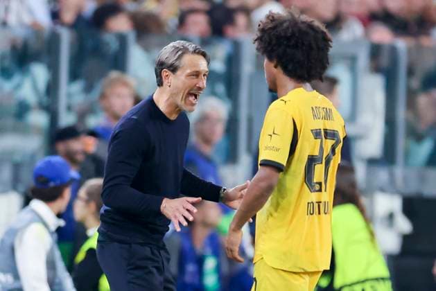 Coach Nico Kovac Borussia Dortmund and Karim Adeyemi Borussia Dortmund talk together, UEFA Champions League 2025 26 League Phase MD1, Juventus v Borussia Dortmund, Juventus Stadium on September 16, 2025 in Turin, Italy Photo by Marco Steinbrenner DeFodi Images Coach Nico Kovac Borussia Dortmund and Karim Adeyemi Borussia Dortmund talk together, UEFA Champions League 2025 26 League Phase MD1, Juventus v Borussia Dortmund, Juventus Stadium, September 16, 2025 in Turin, Italy Photo by Marco Steinbrenner DeFodi Images