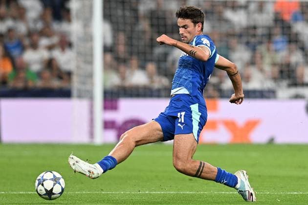 REAL MADRID CF v OLYMPIQUE DE MARSEILLE. CHAMPIONS LEAGUE 2025 2026. ROUND 1. Olympique de Marseille s Matt O™Riley during Champions League 2024 2025 Round 1 match. September 16,2025. (ALTERPHOTOS Jorge Ropero) MadridSpain  Copyright: xJorgexRoperox