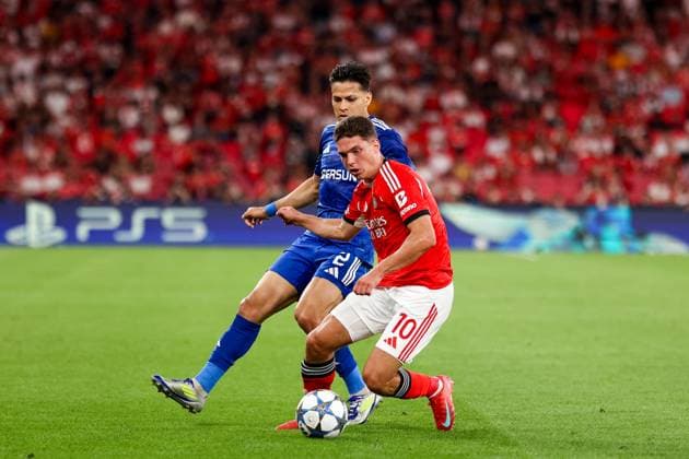 SL Benfica v Qarabag Futbol Klubu - UEFA Champions League 2025 2026 Avancado Ucraniano do Benfica Sudakov durante a partida entre SL Benfica v Qarabag Futbol Klubu, valida pela UEFA Champions League 2025 2026 no Estadio da Luz, Portugal (Foto de Diogo Faria Reis Avant Sports) Lisboa Estadio da Luz Portugal Copyright: xDiogoxFariaxReis AvantxSportsx