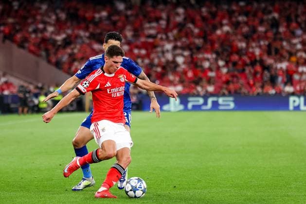 SL Benfica v Qarabag Futbol Klubu - UEFA Champions League 2025 2026 Avancado Ucraniano do Benfica Sudakov durante a partida entre SL Benfica v Qarabag Futbol Klubu, valida pela UEFA Champions League 2025 2026 no Estadio da Luz, Portugal (Foto de Diogo Faria Reis Avant Sports) Lisboa Estadio da Luz Portugal Copyright: xDiogoxFariaxReis AvantxSportsx