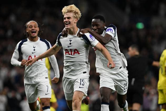 Tottenham - Tottenham v Villarreal - UEFA Champions League LONDON, UNITED KINGDOM - SEPTEMBER 16: Tottenham’s Lucas Bergvall (15) celebrates after scoring a goal during the UEFA Champions League group stage match between Tottenham Hotspur and Villarreal at Tottenham Hotspur Stadium in London, United Kingdom on September 16, 2025. Rasid Necati Aslim Anadolu London United Kingdom. Editorial use only. Please get in touch for any other usage.  Copyright: x2025xAnadoluxRasidxNecatixAslimx