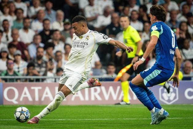 September 16, 2025, Madrid, Spain, Spain: Kylian MBAPPE of Real Madrid during the UEFA Champions League, League Phase MD1 match between Real Madrid CF and Olympique de Marseille (OM) at Santiago Bernabeu Stadium on September 16, 2025 in Madrid, Spain. Madrid Spain - ZUMAm308 20250916_zsp_m308_018 Copyright: xMatthieuxMirvillex