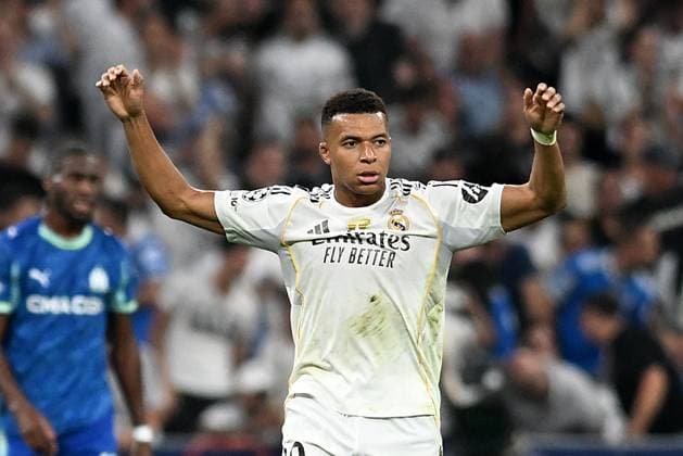 REAL MADRID CF v OLYMPIQUE DE MARSEILLE. CHAMPIONS LEAGUE 2025 2026. ROUND 1. Real Madrid CF s Kylian Mbappe celebrates goal during Champions League 2024 2025 Round 1 match. September 16,2025. (ALTERPHOTOS Jorge Ropero) MadridSpain  Copyright: xJorgexRoperox