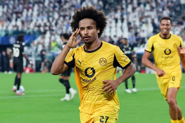 Karim Adeyemi Borussia Dortmund celebrates after scoring his teams first goal, UEFA Champions League 2025 26 League Phase MD1, Juventus v Borussia Dortmund, Juventus Stadium on September 16, 2025 in Turin, Italy Photo by Marco Steinbrenner DeFodi Images Karim Adeyemi Borussia Dortmund celebrates after scoring his teams first goal, UEFA Champions League 2025 26 League Phase MD1, Juventus v Borussia Dortmund, Juventus Stadium, September 16, 2025 in Turin, Italy Photo by Marco Steinbrenner DeFodi Images