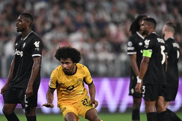 Db Torino 16 09 2025 - Champions League Juventus-Borussia Dortmund foto Daniele Buffa Image nella foto: esultanza gol Karim Adeyemi 