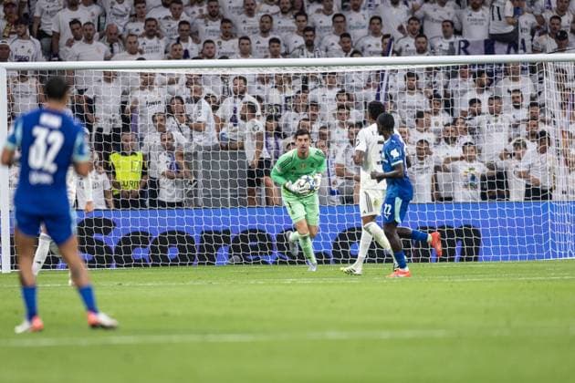 Real Madrid x Marseille Vini Jr (Real Madrid) in action during the game against Marseille valid for Champions League at the Santiago Bernabeu stadium, in Madrid, today September 16, 2025. Copyright: xx 0L3A6481