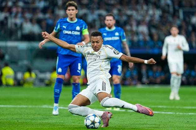 Kylian Mbappe of Real Madrid CF during the UEFA Champions League match between Real Madrid CF and Olimpique Marsella, on September 16, 2025 - 16 09 2025 - Spain Madrid Madrid -  LGMx xLexPictorium LePictorium_0314542