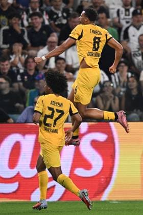 Db Torino 16 09 2025 - Champions League Juventus-Borussia Dortmund foto Daniele Buffa Image nella foto: esultanza gol Felix Nmecha 