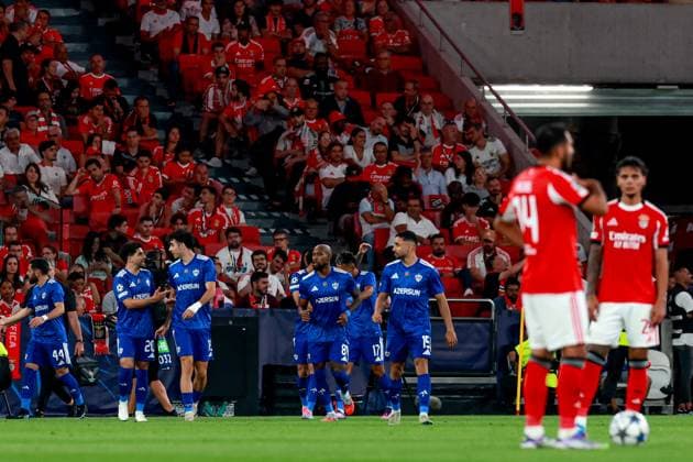 Estadio da Luz Camilo Duran of Qarabag FK celebrates after scoring a goal during the UEFA Champions League 2025 26 League Phase MD1 match between SL Benfica and Qarabag FK at Estadio da Luz on September 16, 2025 UEFA Champions League League Phase MD1 - SL Benfica vs Qarabag FK (Valter Gouveia SPP) Copyright: xValterxGouveia SPPx spp-en-VaGo-VG_L7116