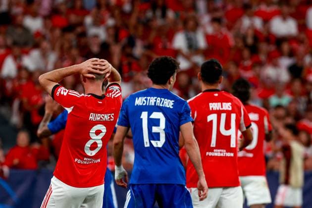 Estadio da Luz Fredrik Aursnes of SL Benfica reacts during the UEFA Champions League 2025 26 League Phase MD1 match between SL Benfica and Qarabag FK at Estadio da Luz on September 16, 2025 UEFA Champions League League Phase MD1 - SL Benfica vs Qarabag FK (Valter Gouveia SPP) Copyright: xValterxGouveia SPPx spp-en-VaGo-VG_L7216
