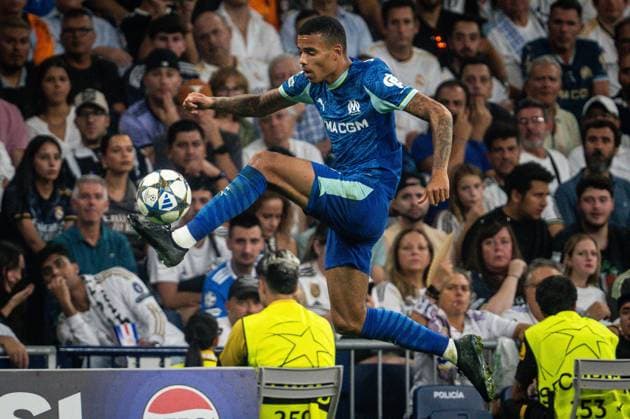 September 16, 2025, Madrid, Spain, Spain: Mason GREENWOOD of Marseille during the UEFA Champions League, League Phase MD1 match between Real Madrid CF and Olympique de Marseille (OM) at Santiago Bernabeu Stadium on September 16, 2025 in Madrid, Spain. Madrid Spain - ZUMAm308 20250916_zsp_m308_028 Copyright: xMatthieuxMirvillex