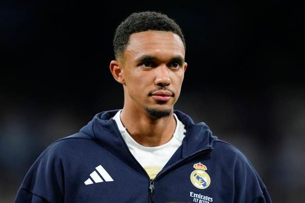 September 16, 2025, Madrid, Spain: Trent Alexander-Arnold of Real Madrid CF is seen during the ceremony prior to the UEFA Champions League match between Real Madrid CF and Olympique de Marseille at the Santiago BernabÃ u. Final Score; Real Madrid 2 - 1 Olympique de Marseille Madrid Spain - ZUMAs197 20250916_aaa_s197_348 Copyright: xGokhanxTanerx