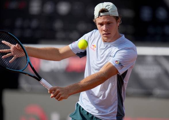 TENNIS - ATP, Tennis Herren Layjet Open BAD WALTERSDORF,AUSTRIA,17.SEP.25 - TENNIS - ATP Challenger Tour, Layjet Open. Image shows Joel Schwaerzler (AUT).  GEPAxpictures xMichaelxRiedler