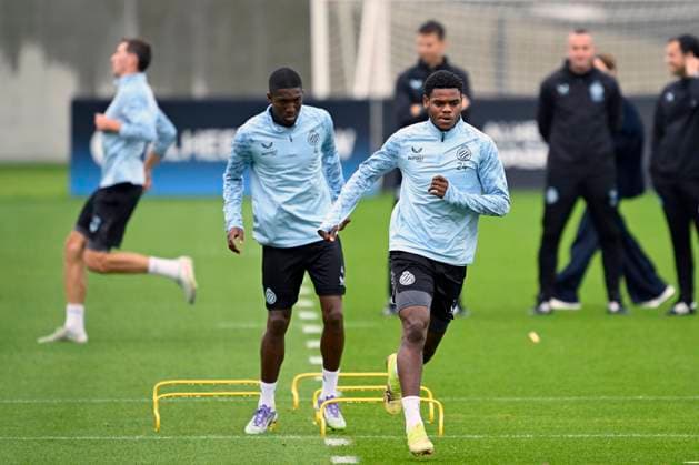 Club Brugge v Monaco - UEFA Champions League Media Activities 17 09 2025 WESTKAPELLE, BELGIUM - SEPTEMBER 17 : Osuji Vince defender of Club Brugge and Ordonez Joel defender of Club Brugge pictured during a training session ahead of the UEFA Champions League 2025 26 League Phase MD1 match between Club Brugge and Monaco on September 17, 2025 in Westkapelle, Belgium, 17 09 2025 Westkapelle Belgium  Copyright: xNicoxVereeckenx