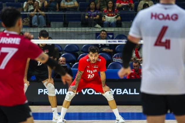 Turkiye v Canada - FIVB Men s Volleyball World Championship, WM, Weltmeisterschaft QUEZON CITY, PHILIPPINES - SEPTEMBER 17: Players compete during the Men s Volleyball Championship 2025 Preliminary Phase between Turkiye and Canada, at the Araneta Coliseum in Quezon City, Philippines, on September 17, 2025. Daniel Ceng Anadolu Quezon City Philippines. Editorial use only. Please get in touch for any other usage.  Copyright: x2025xAnadoluxDanielxCengx