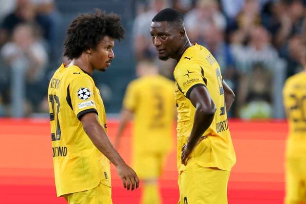 Karim Adeyemi Borussia Dortmund and Serhou Guirassy Borussia Dortmund look dejected, UEFA Champions League 2025 26 League Phase MD1, Juventus v Borussia Dortmund, Juventus Stadium on September 16, 2025 in Turin, Italy Photo by Marco Steinbrenner DeFodi Images Karim Adeyemi Borussia Dortmund and Serhou Guirassy Borussia Dortmund look dejected, UEFA Champions League 2025 26 League Phase MD1, Juventus v Borussia Dortmund, Juventus Stadium, September 16, 2025 in Turin, Italy Photo by Marco Steinbrenner DeFodi Images