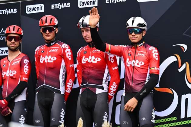 Grand Prix de Wallonie 2025 Cycling Race NAMUR, BELGIUM - SEPTEMBER 17 : team Lotto, De Lie Arnaud (BEL) of Lotto during the 66th edition of Grand Prix de Wallonie an UCI ProSeries 1.Pro one day cycling road race for Men Elite of 187 km with start in Dison and finish in Citadelle de Namur on September 17, 2025 in Namur, Belgium, 17 09 2025 ( Motordriver Stefan Boone - Namur Belgium  Copyright: xVincentxKalutx