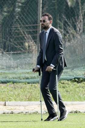 CL training session SSC Napoli director of ssc napoli Giovanni Manna during a training session on the eve of the UEFA Champions League soccer match between Manchester City and SSC Napoli at SSC Napoli Training Center in Castelvolturno, Italy, 17 September 2025. _BPH1253 Copyright: xAntonioxBalascox