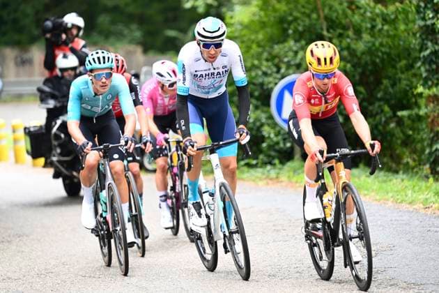Grand Prix de Wallonie 2025 Cycling Race NAMUR, BELGIUM - SEPTEMBER 17 : Dissel Bram (NED) of BEAT Cycling Club, Gradek Kamil (POL) of Bahrain - Victorious, Urianstad Bugge Martin (NOR) of Uno-X Mobility during the 66th edition of Grand Prix de Wallonie an UCI ProSeries 1.Pro one day cycling road race for Men Elite of 187 km with start in Dison and finish in Citadelle de Namur on September 17, 2025 in Namur, Belgium, 17 09 2025 ( Motordriver Stefan Boone - Namur Belgium  Copyright: xVincentxKalutx