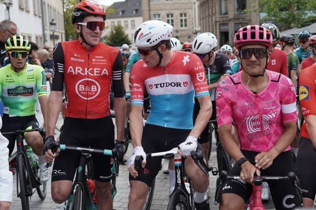 Cycling Tour de Luxembourg 2025 17 09 2025, Cyclisme, Cycling, Tour de Luxembourg, Tour of Luxembourg, 2025, Luxembourg, vl Michel RiesArkea B B Hotels Arthur KluckersTudor Pro Cycling Team Richard CarapazEF Education EasyPost