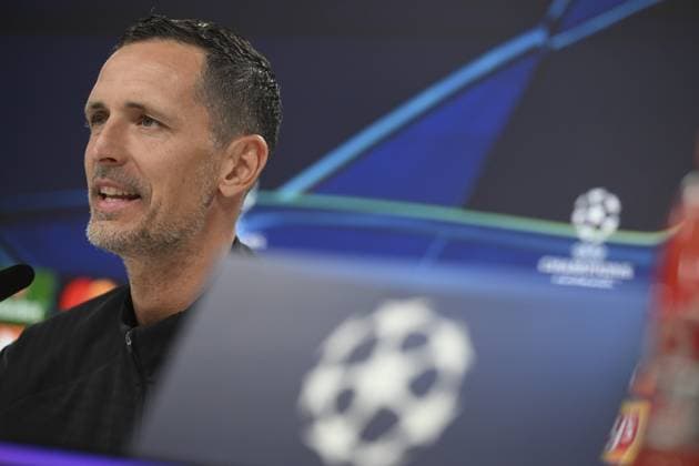 Ahead of Eintracht Frankfurt v Galatasaray - UEFA Champions League HESSE, GERMANY - SEPTEMBER 17: Head Coach of Eintracht Frankfurt Dino Toppmoller attends a press conference, PK, Pressekonferenz ahead of UEFA Champions League football match against Galatasaray in Hesse, Germany on September 17, 2025. Halil Sagirkaya Anadolu Hesse Germany. Editorial use only. Please get in touch for any other usage.  Copyright: x2025xAnadoluxHalilxSagirkayax