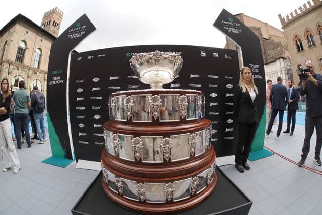 Bologna, Italia - Cronaca - 17 Settembre 2025 - sorteggio squadre per ottavi di finale coppa Davis in piazza Maggiore a Bologna - (Photo Michele Nucci LaPresse) News - Bologna, Italy - September 17, 2025 - Davis Cup Round of 16 draw in Piazza Maggiore, Bologna - (Photo Michele Nucci LaPresse)  Copyright: xMichelexNucci LaPressex