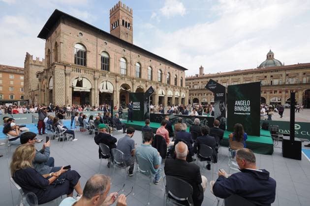 Bologna, Italia - Cronaca - 17 Settembre 2025 - sorteggio squadre per ottavi di finale coppa Davis in piazza Maggiore a Bologna - (Photo Michele Nucci LaPresse) News - Bologna, Italy - September 17, 2025 - Davis Cup Round of 16 draw in Piazza Maggiore, Bologna - (Photo Michele Nucci LaPresse)  Copyright: xMichelexNucci LaPressex