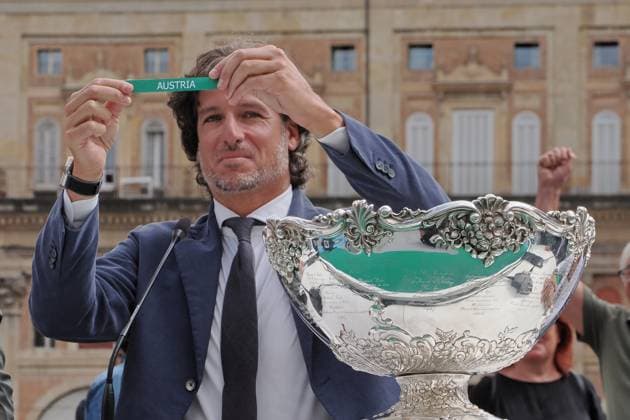 Tennis, Davis Cup, draw in Bologna