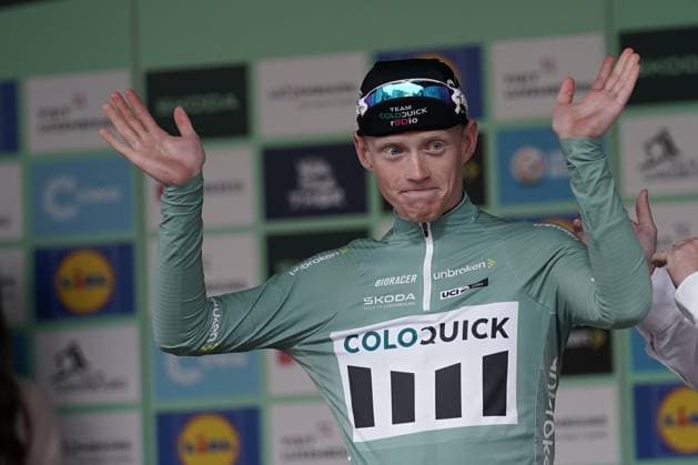Cycling Tour de Luxembourg 2025 17 09 2025, Cyclisme, Cycling, Tour de Luxembourg, Tour of Luxembourg, 2025, Luxembourg, vl Malte HellerupTeam ColoQuick leader Montagne